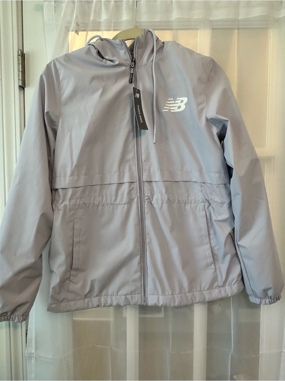 New Balance Lavender Fleece-Lined Hooded Jacket
